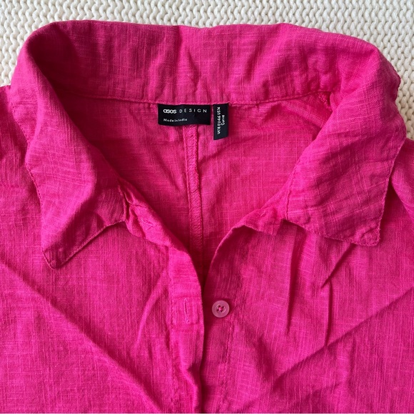 ASOS DESIGN Curve Long Sleeve Button Down Shirt, Rushed Sleeves, size 14 - Picture 5 of 10